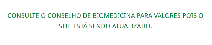 CRBM2 - Consulte o Conselho de Biomedicina para valores 
