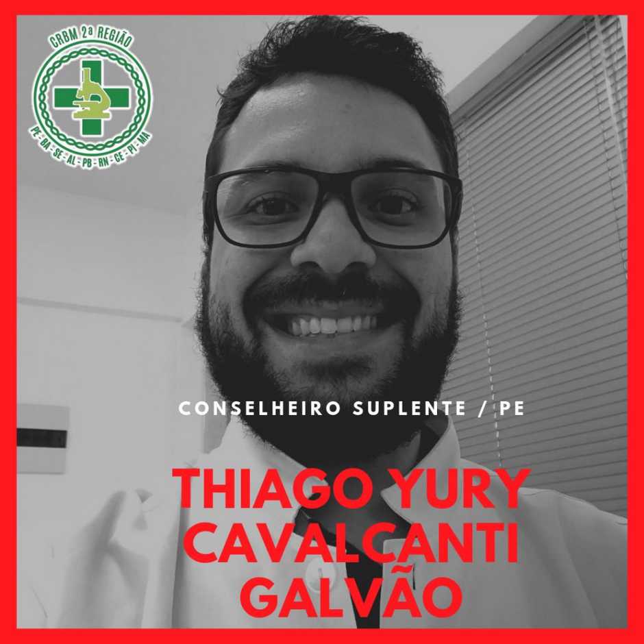 Conselheiro Suplente do CRBM2, Thiago Yuri Cavalcanti Galvão