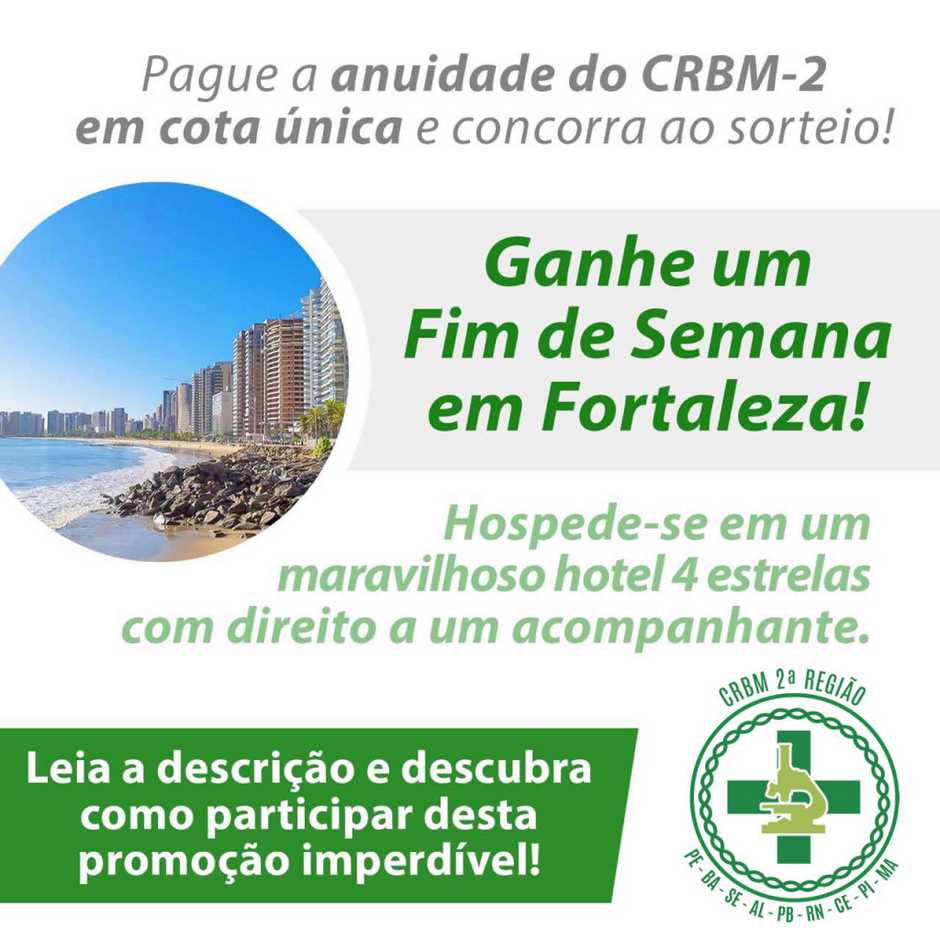 Sorteio de uma viagem aérea para Fortaleza