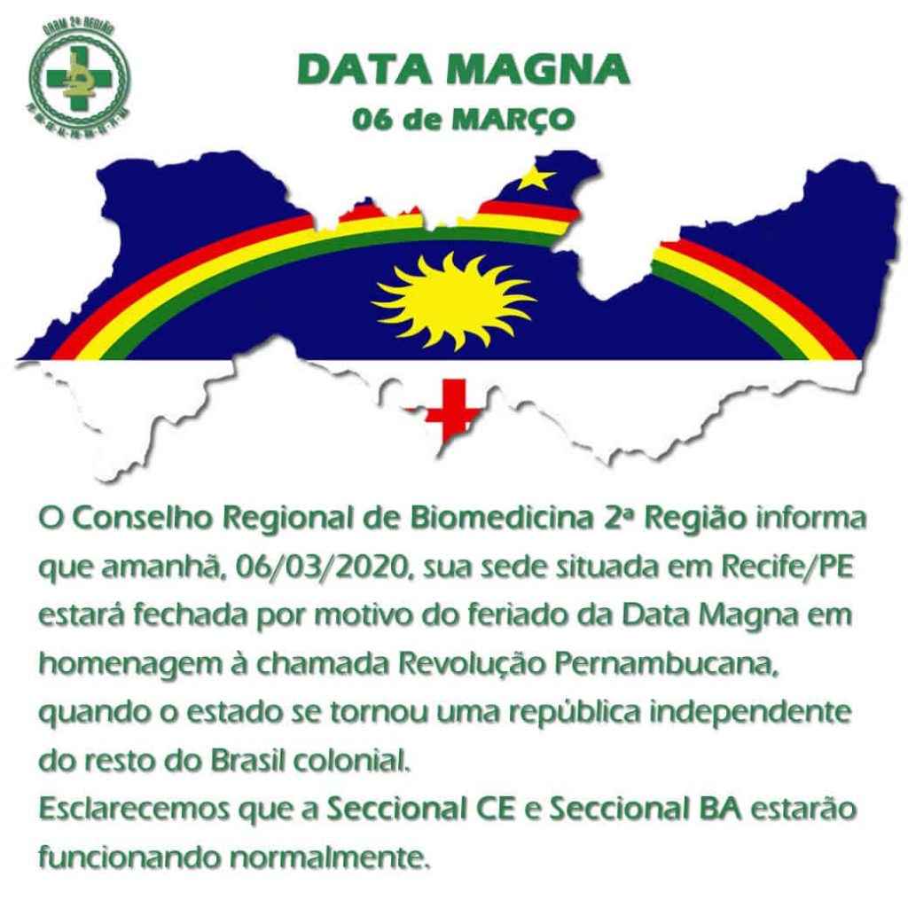 Aviso - Data Magna 06 de março de 2020