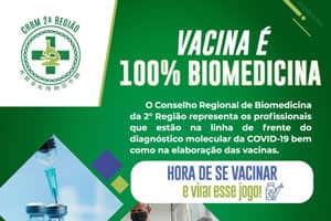 CRBM2 dá início à campanha “Vacina é 100% Biomedicina”