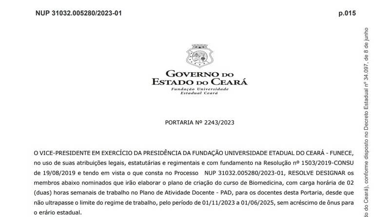 CRBM2 participa de solenidade de voto de aplauso à criação do curso de Biomedicina na Universidade Estadual do Ceará (UECE)