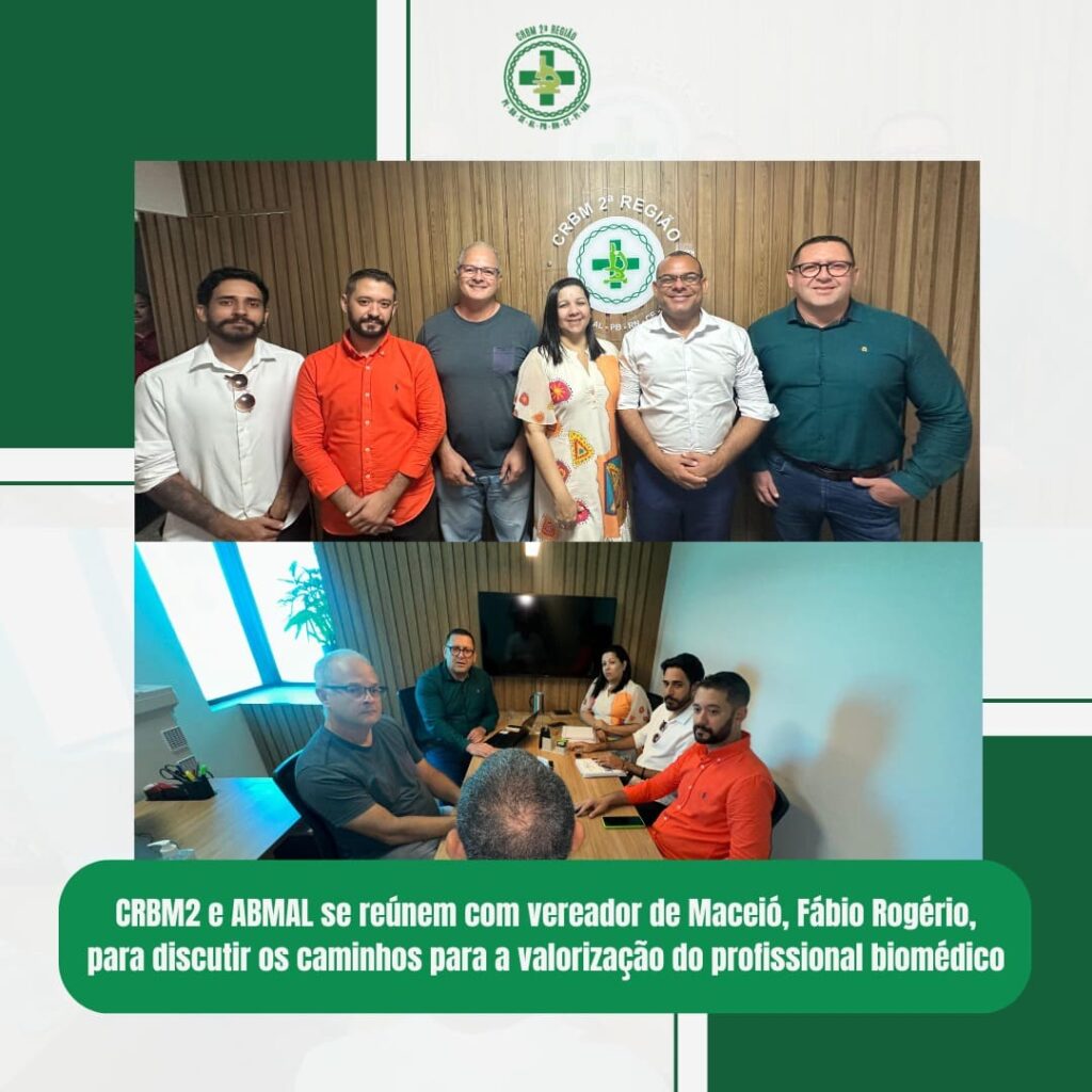 CRBM2 e ABMAL se reúnem com vereador de Maceió para discutir a valorização dos biomédicos