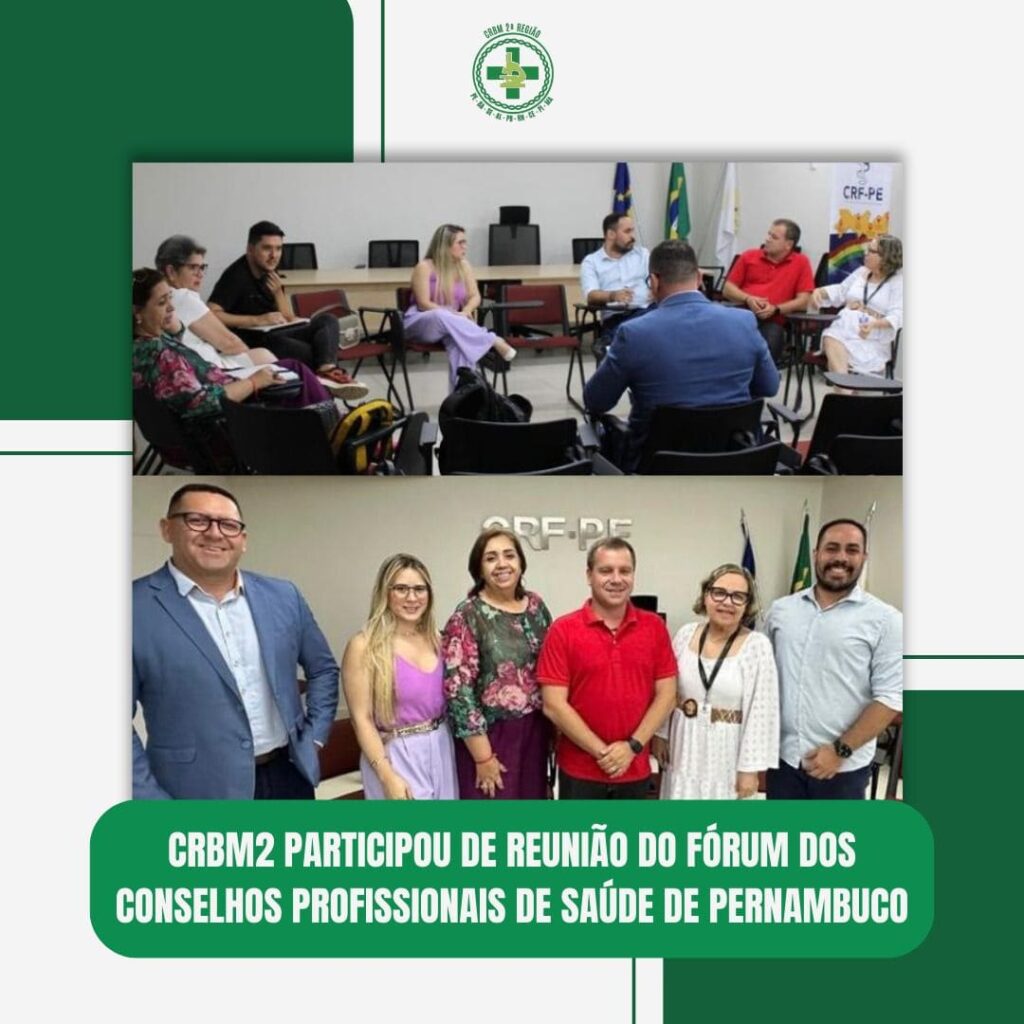 CRBM2 participa de reunião do Fórum dos Conselhos Profissionais de Saúde de PE